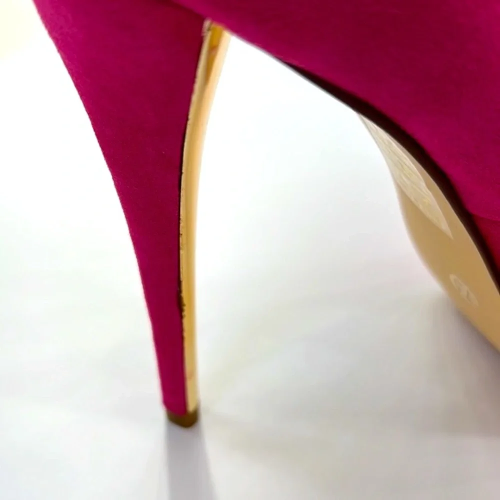 Dolce Vita Hot Pink Suede Platform Stiletto Shoes, Size 7.5